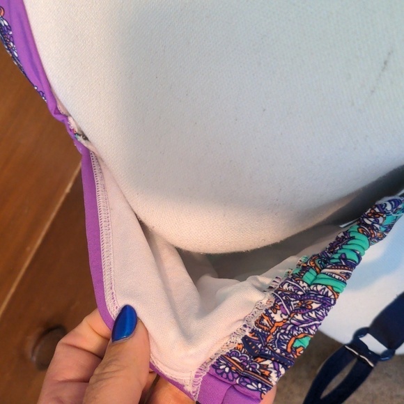 VENUS BOHO Delicate PAISLEY String BIKINI TOP unpadded underwire Sz D2  38B/40A - Picture 8 of 15